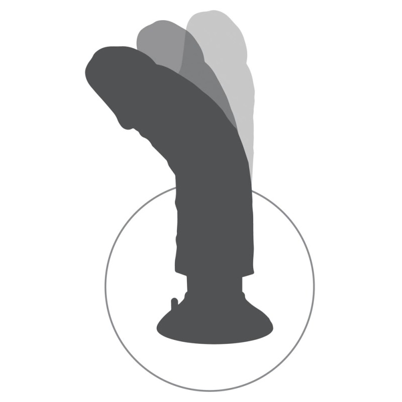 King Cock - Realistyczny Wibrator Jak Naturalny Penis Z Przyssawką 20 CM Jasny Kolor Skóry